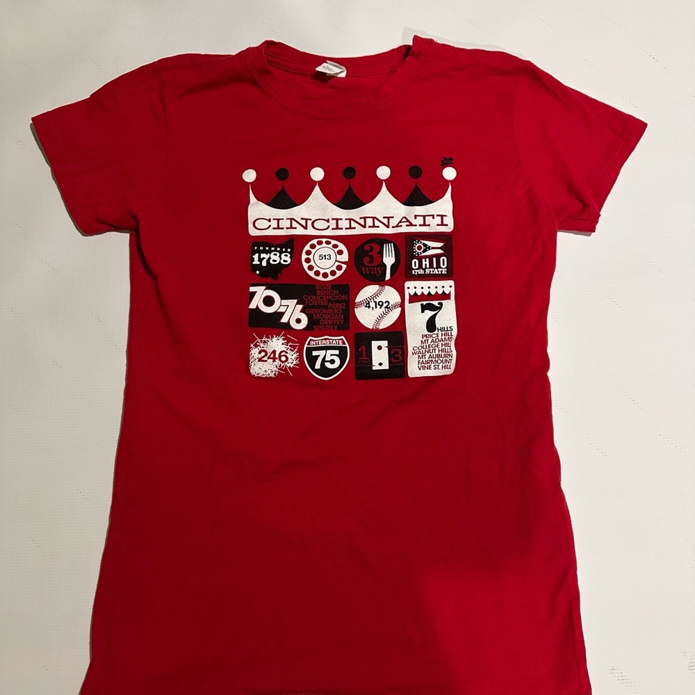Tultex Red Cincinnati Crown Graphic Kids T-Shirt